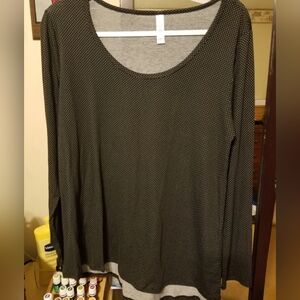 Women's Black Polka Dot Long Sleeve Top